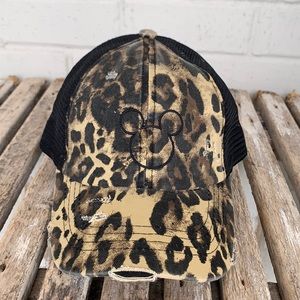 Disney-Inspired Mickey Mouse Criss-Cross High Ponytail Hat